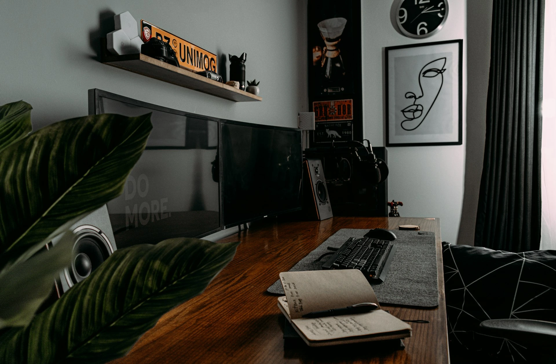 a living room with a couch and a table